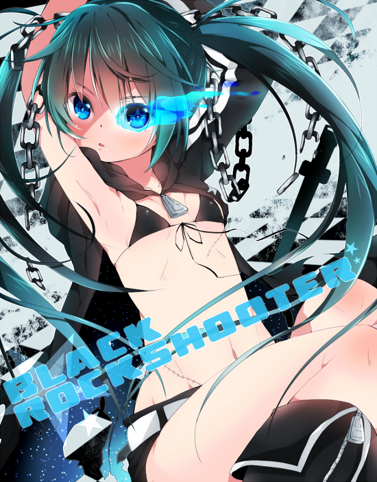 black rock shooter (black rock shooter) drawn by hanata