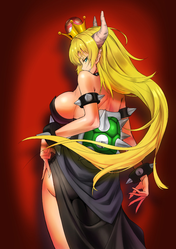 bowsette (mario and 1 more) drawn by mizuhachi_saru