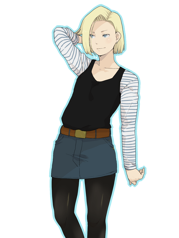 android 18 (dragon ball and 1 more) drawn by mosuko