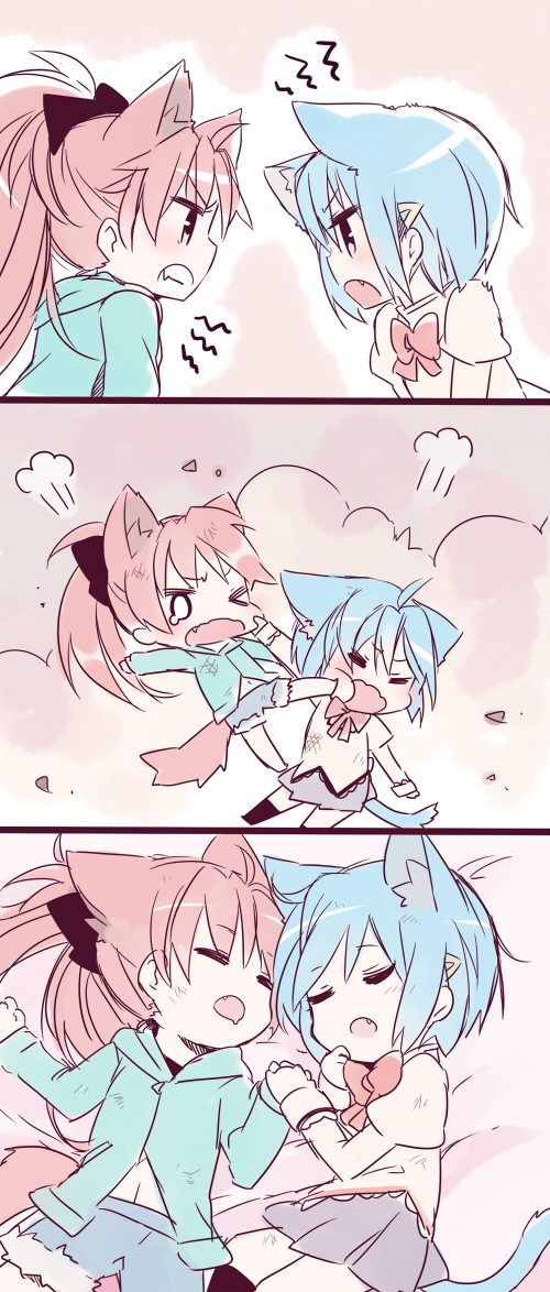 miki sayaka and sakura kyoko (mahou shoujo madoka magica) drawn by mizuki_(koko_lost)