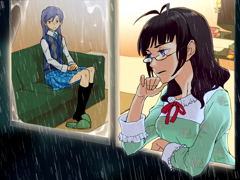 kisaragi chihaya and akizuki ritsuko (idolmaster) drawn by juu_(juuzi)
