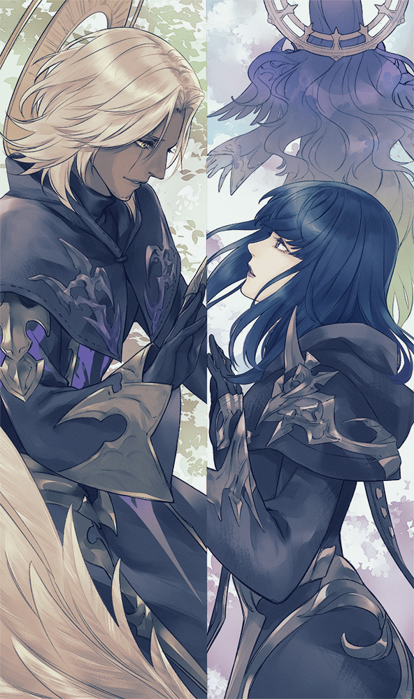 gaia, mitron, and loghrif (final fantasy and 1 more) drawn by morumoru_(kuromrmr)