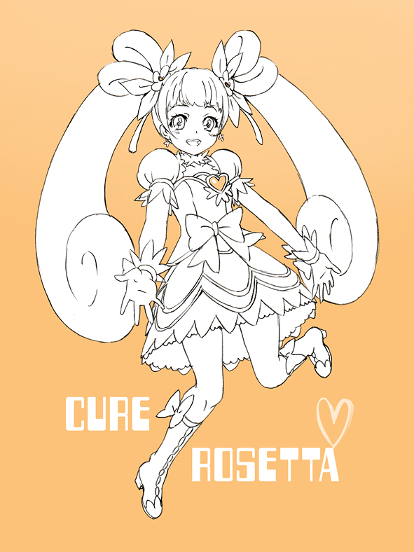 yotsuba alice and cure rosetta (precure and 1 more) drawn by ichihara2929