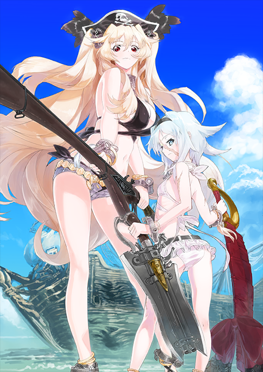 anne bonny and mary read (fate and 1 more) drawn by i-iv_(longman)