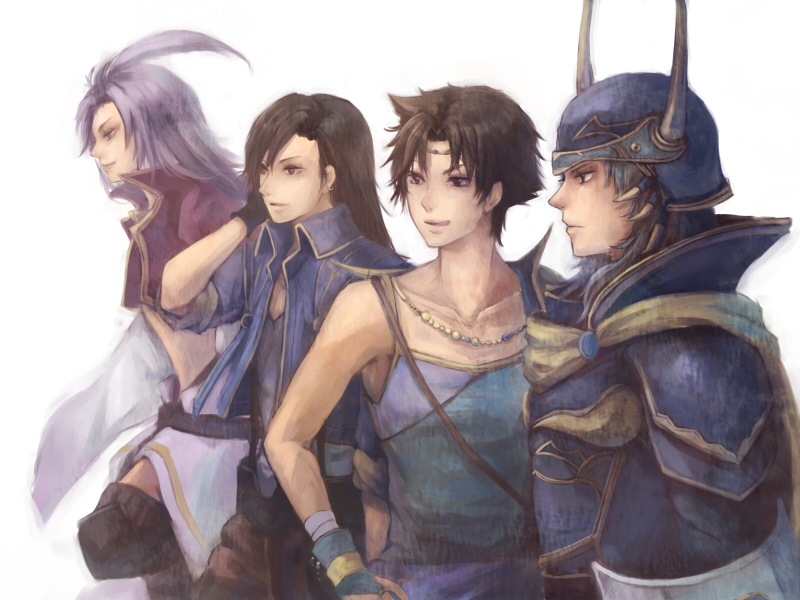 bartz klauser, kuja, warrior of light, and laguna loire (final fantasy and 6 more) drawn by habbitrot