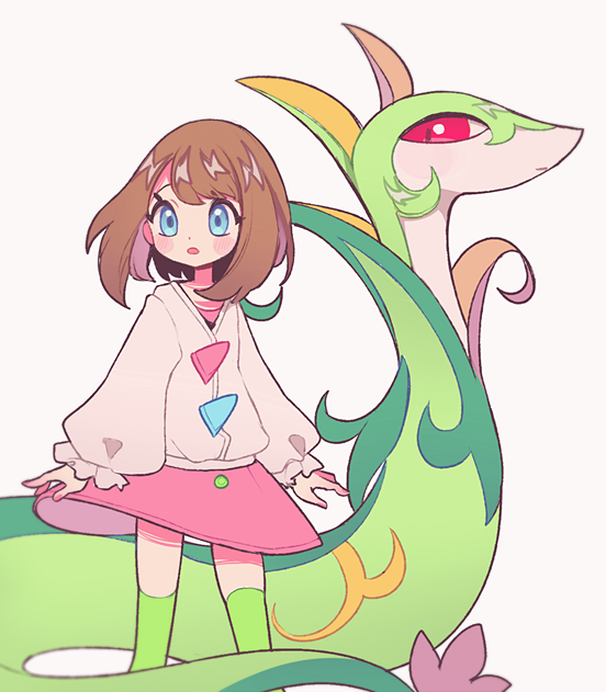 selene and serperior (pokemon and 1 more) drawn by aliceyawnin