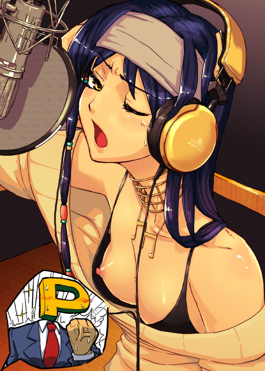 producer, kisaragi chihaya, and p-head producer (idolmaster) drawn by ginga_cosmo
