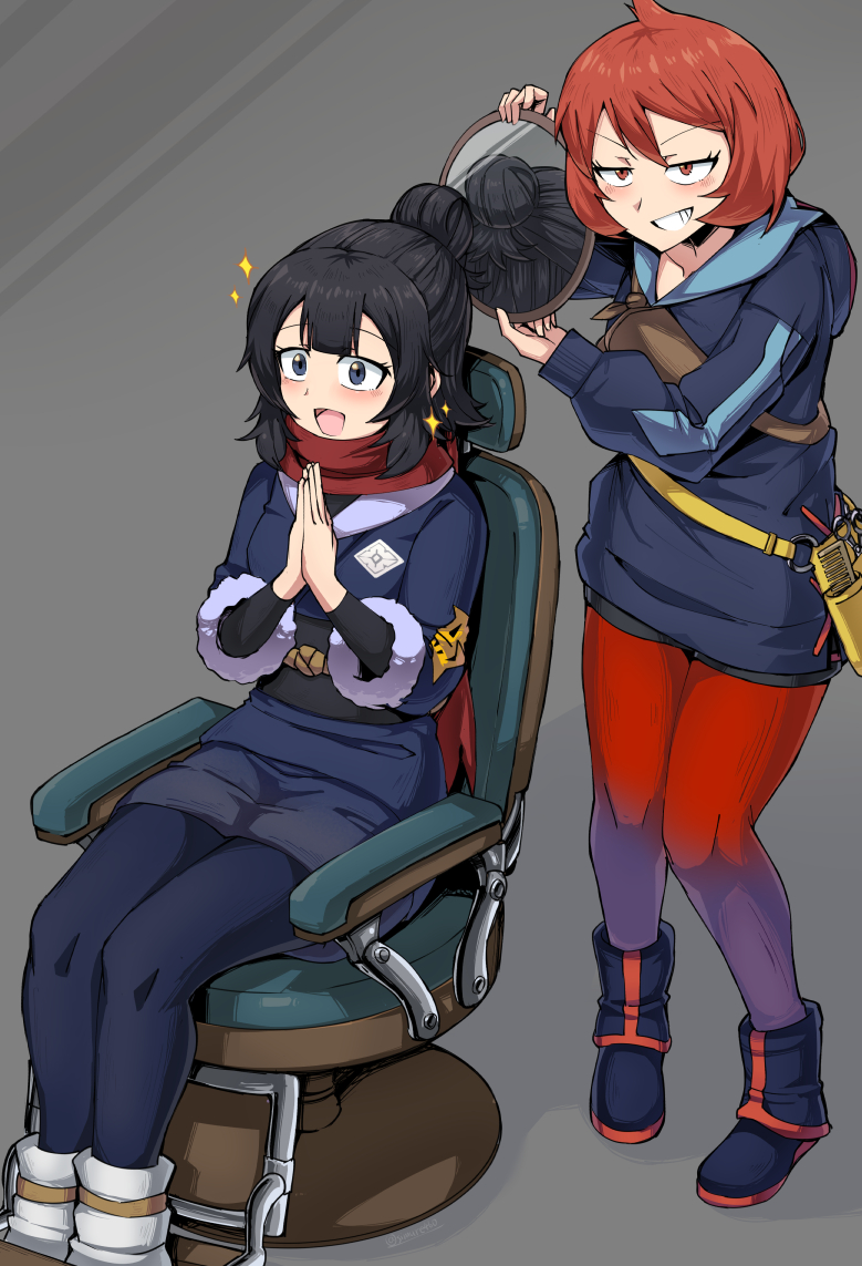 akari and arezu (pokemon and 1 more) drawn by shimure_(460)