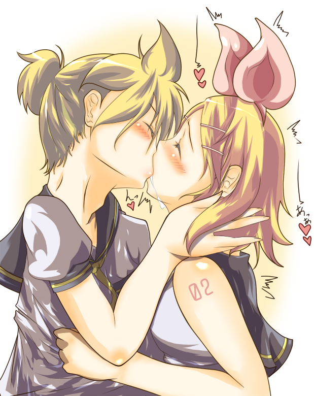 kagamine rin and kagamine len (vocaloid) drawn by guunome