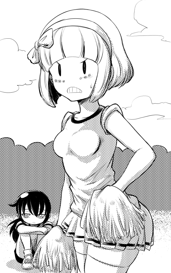kuroki tomoko and uchi emiri (watashi ga motenai no wa dou kangaetemo omaera ga warui!) drawn by zatou_(kirsakizato)