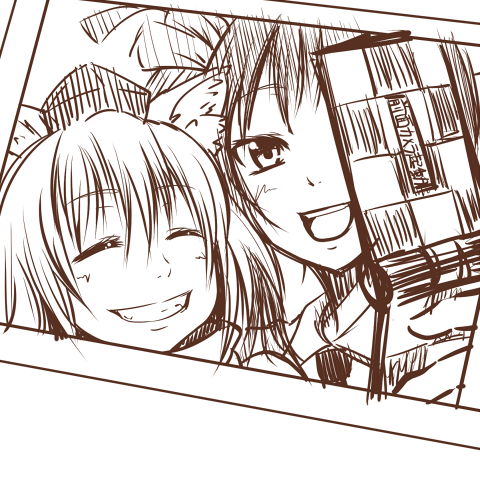 inubashiri momiji and himekaidou hatate (touhou) drawn by a.f.o