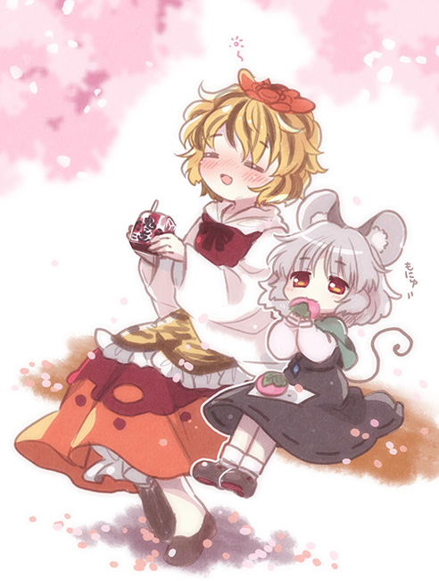 nazrin and toramaru shou (touhou) drawn by biyon