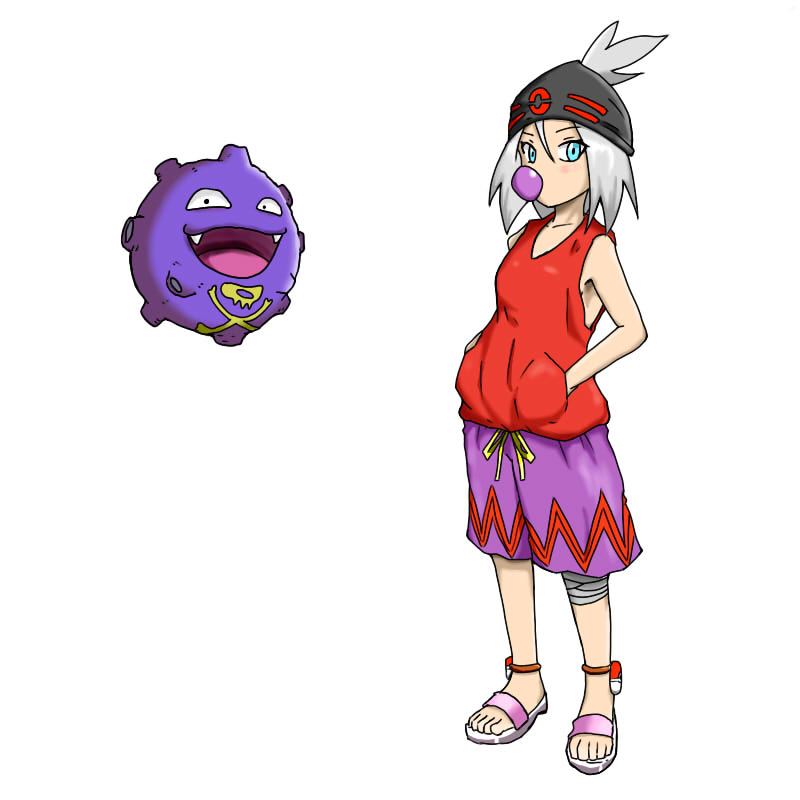 roxie and koffing (pokemon and 1 more) drawn by obakeboshi