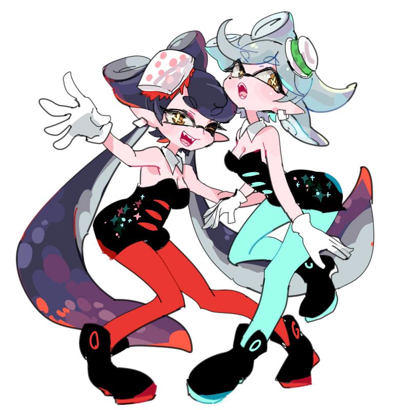 callie and marie (splatoon and 1 more) drawn by anno_aano