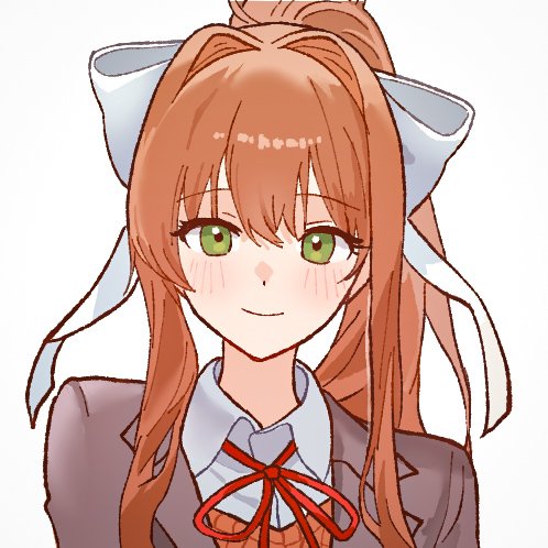 monika (doki doki literature club) drawn by yuna_4568