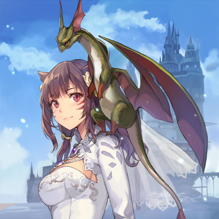 warrior of light and midgardsormr (final fantasy and 1 more) drawn by momoko_(momopoco)