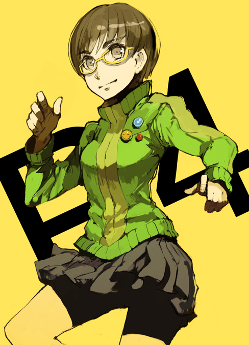 satonaka chie (persona and 1 more) drawn by tko_(kkk66)