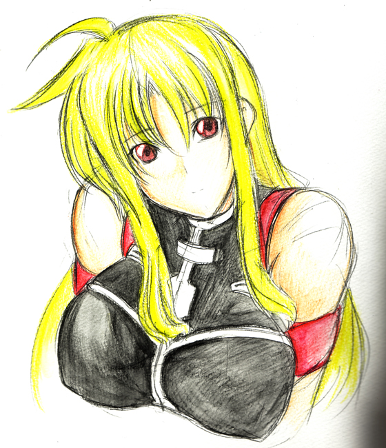 fate testarossa (lyrical nanoha and 1 more) drawn by hagane_soushi