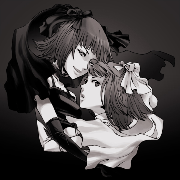 amami haruka and dark haruka (idolmaster) drawn by juu_(juuzi)