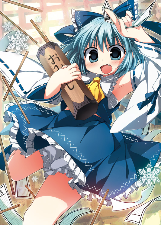 hakurei reimu and cirno (touhou) drawn by nagayama_yuunon