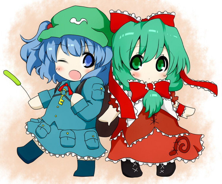 kawashiro nitori and kagiyama hina (touhou) drawn by miyukisan