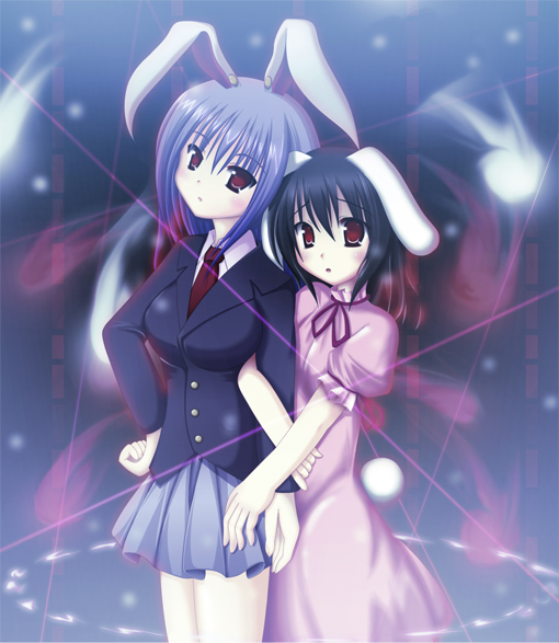 reisen udongein inaba and inaba tewi (touhou) drawn by ribi_(bluenami)