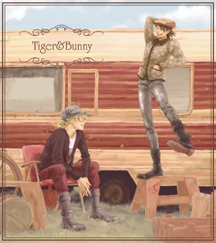 barnaby brooks jr. and kaburagi t. kotetsu (tiger & bunny) drawn by sleepy_mumble