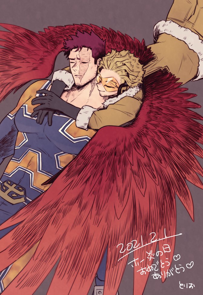endeavor and hawks (boku no hero academia) drawn by torio_(torrie_skm)