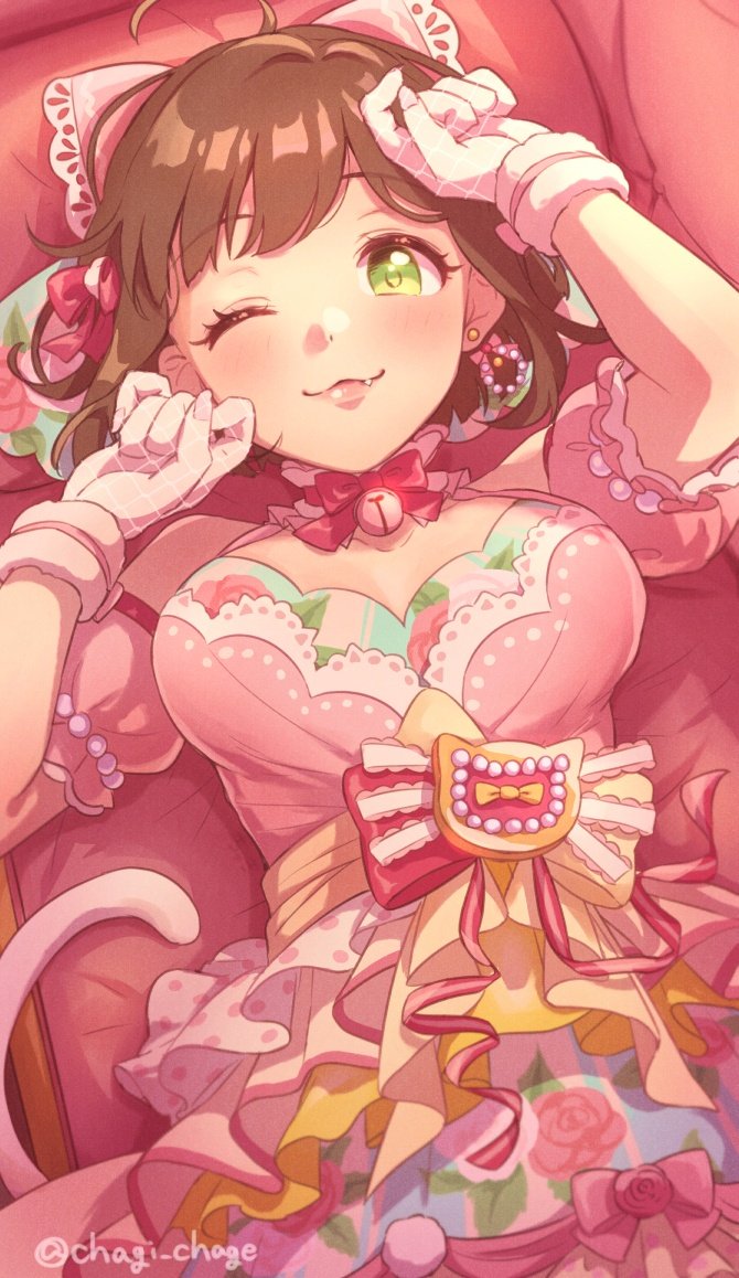 maekawa miku (idolmaster and 2 more) drawn by chagi_chage