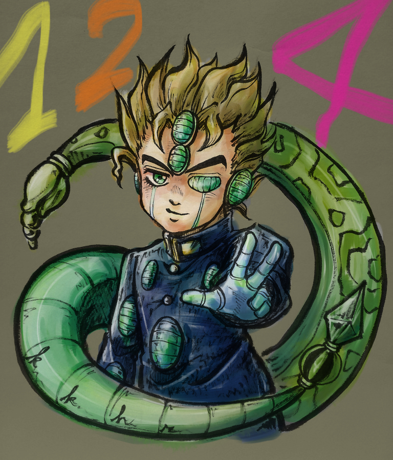 hirose koichi, echoes, echoes act1, and echoes act2 (jojo no kimyou na bouken and 1 more) drawn by kokoharu