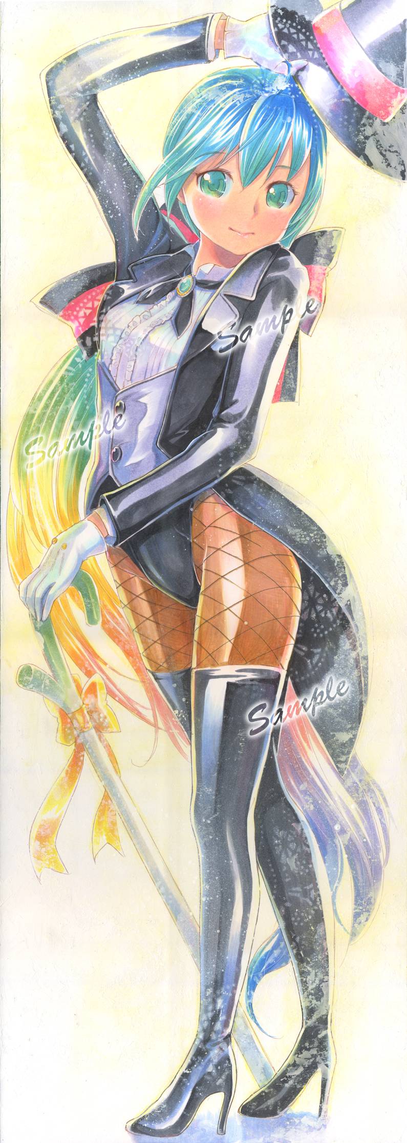 hatsune miku (vocaloid and 2 more) drawn by mayo_riyo