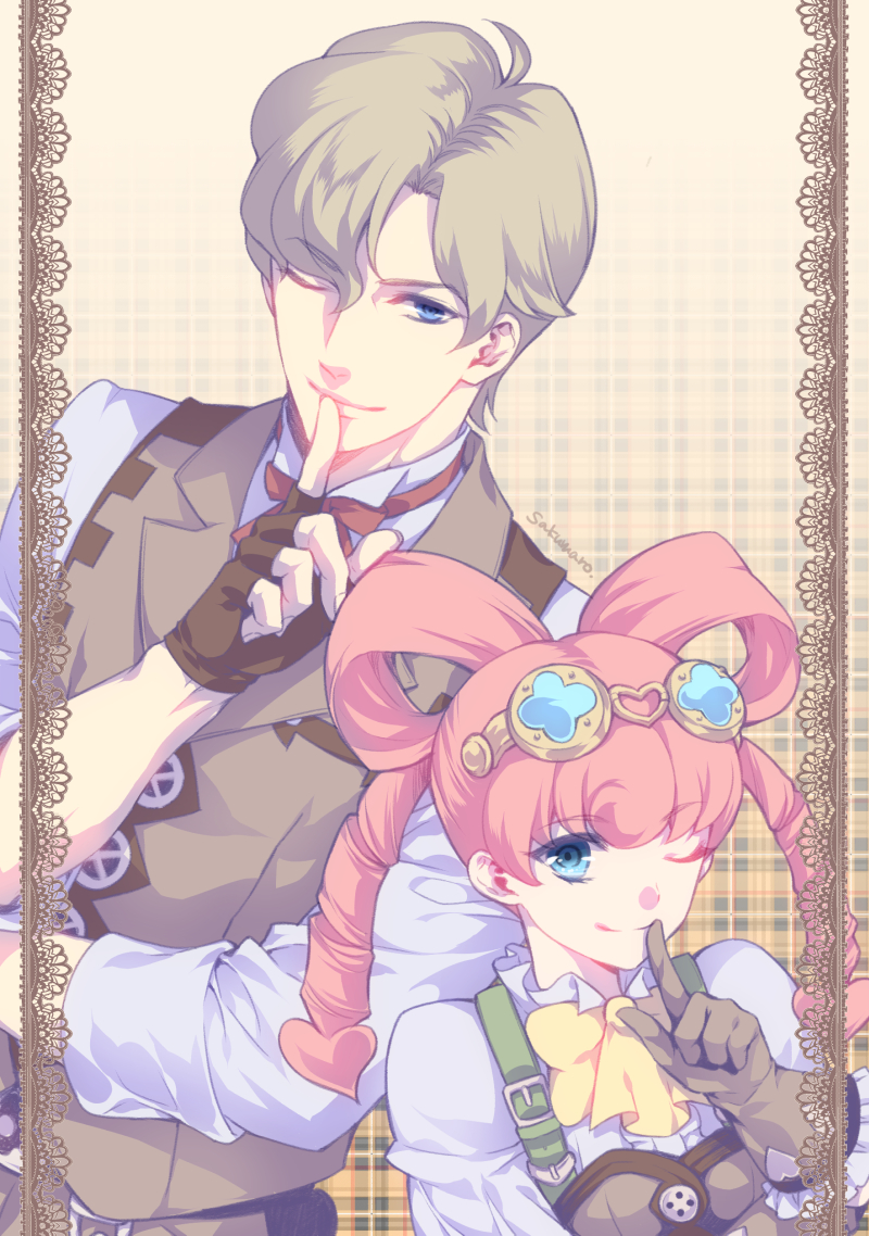 herlock sholmes and iris wilson (ace attorney and 1 more) drawn by maroko