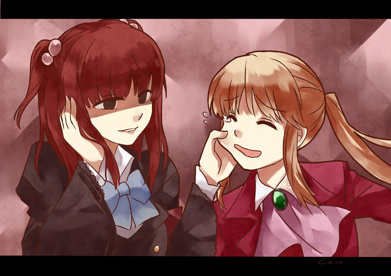 ushiromiya ange and ushiromiya lion (umineko no naku koro ni) drawn by feesh
