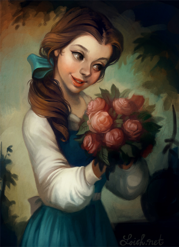 belle (beauty and the beast) drawn by loish