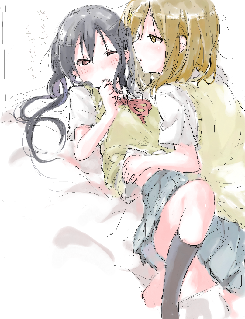 nakano azusa and hirasawa yui (k-on!) drawn by kirisawa_saki