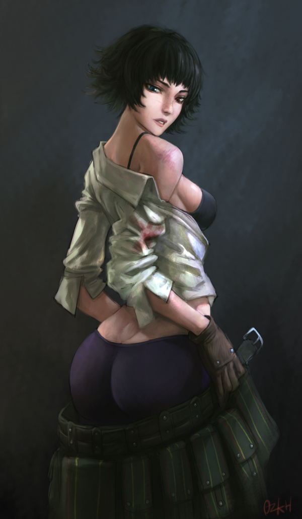lady (devil may cry and 1 more) drawn by ozkh