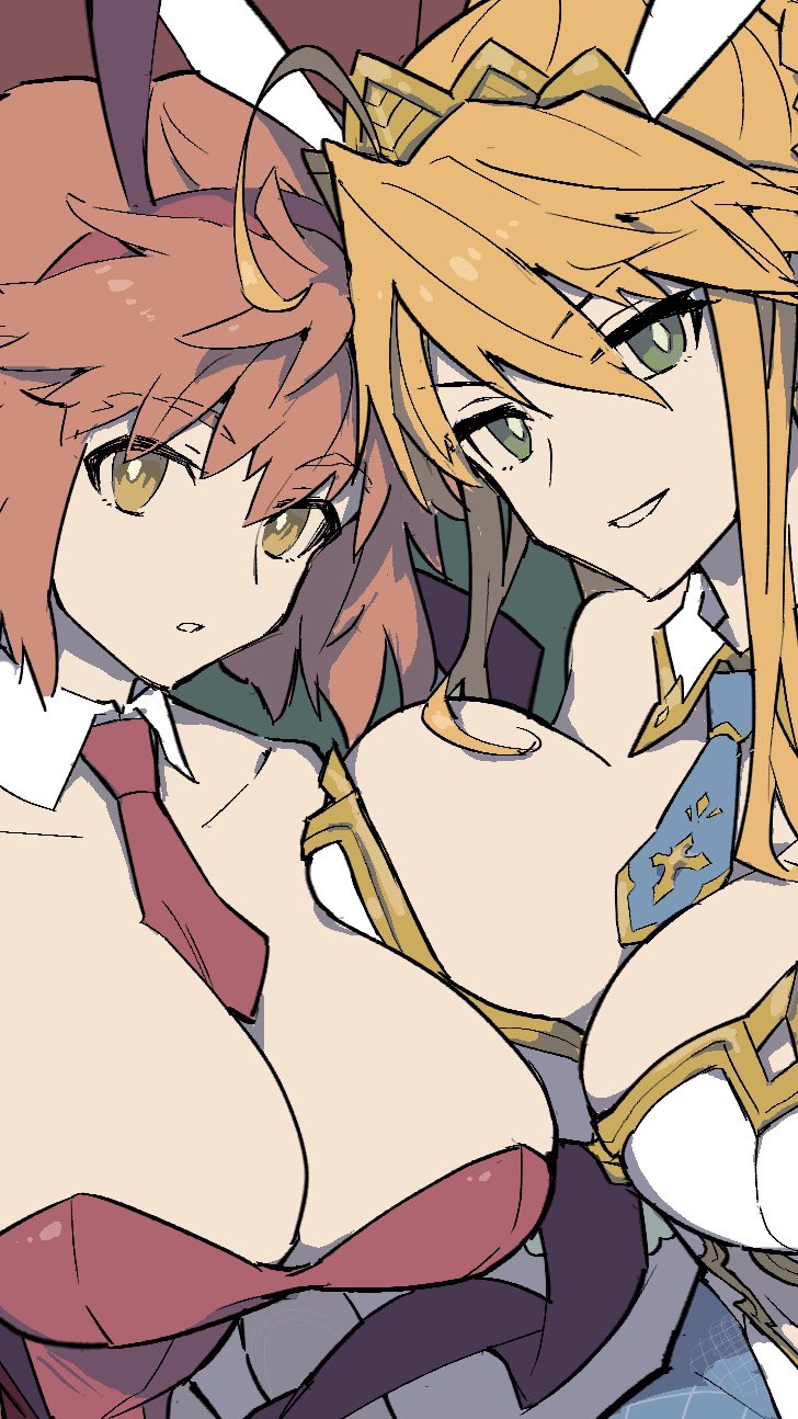 artoria pendragon and emiya shirou (fate and 2 more) drawn by hanahiyo_(hoimin)