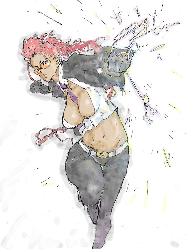 crimson viper (street fighter and 1 more) drawn by kyuraa_(kyura9een)