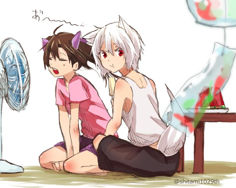 inubashiri momiji and himekaidou hatate (touhou) drawn by michimaru_(michi)