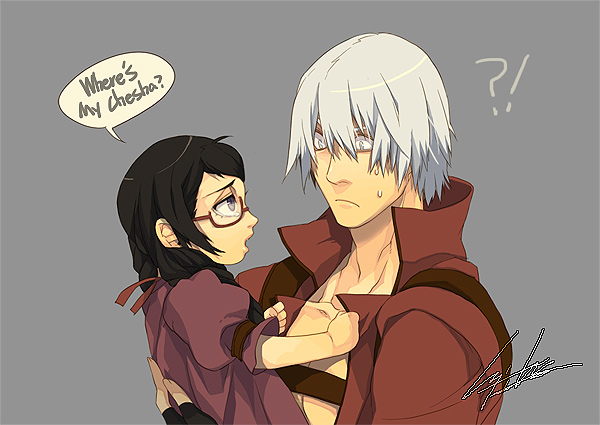 dante and cereza (devil may cry and 3 more) drawn by hiryuu_(kugelcruor)