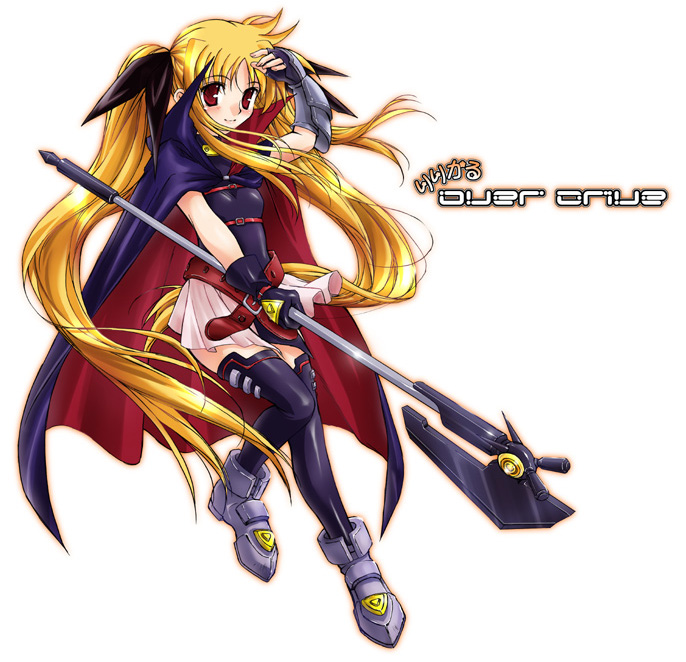 fate testarossa and bardiche (lyrical nanoha and 2 more) drawn by ayano_naoto