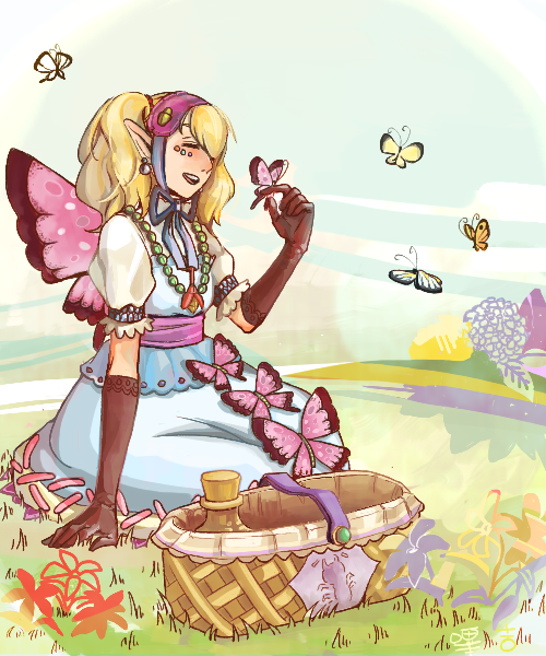 agitha (the legend of zelda and 1 more) drawn by busychu