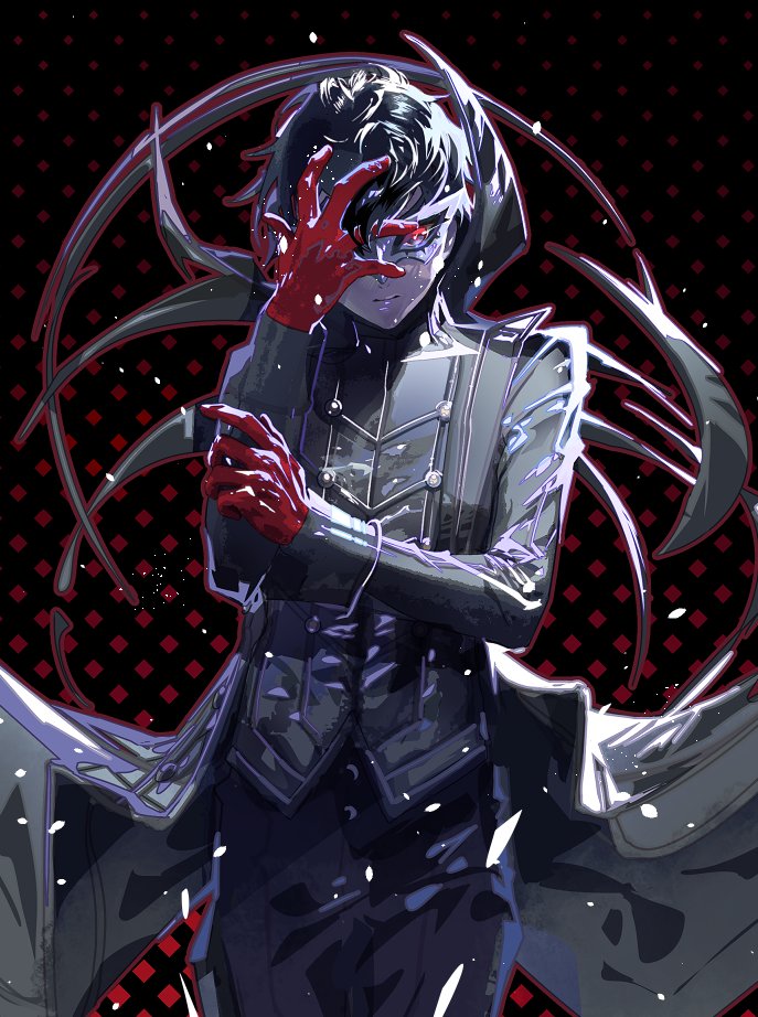 amamiya ren and joker (persona and 1 more) drawn by cofffee