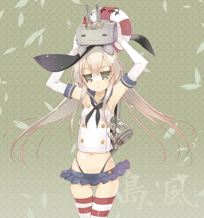 shimakaze and rensouhou-chan (kantai collection) drawn by akahito