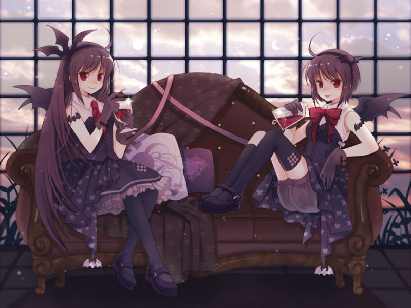 sion flina and rion flina (sword girls) drawn by renian