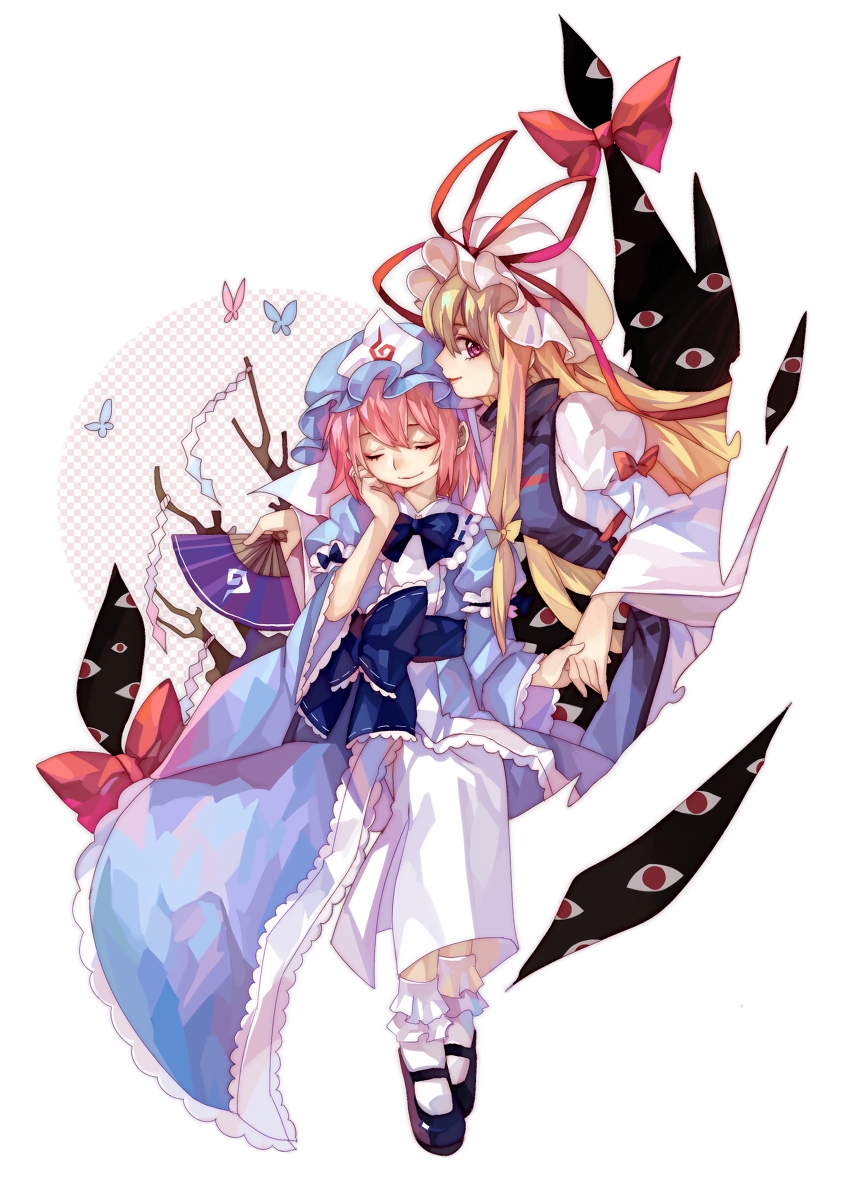 yakumo yukari and saigyouji yuyuko (touhou) drawn by harrymiao