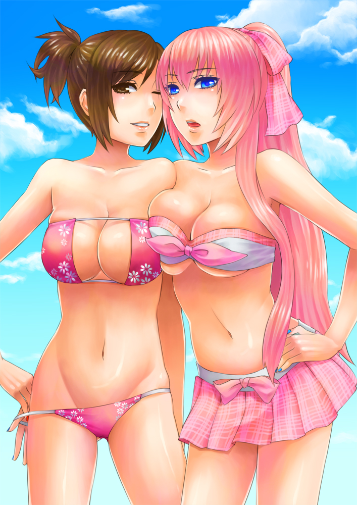 megurine luka and meiko (vocaloid and 2 more) drawn by murasaki_(ekyu)