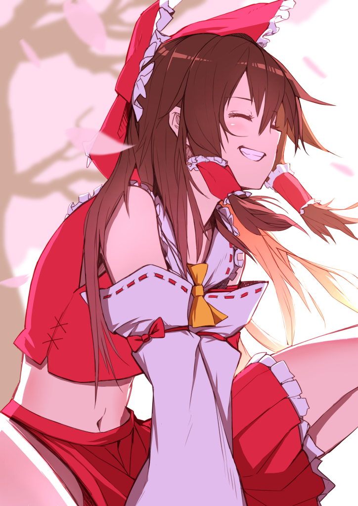 hakurei reimu (touhou) drawn by hari_nezumi_otoko