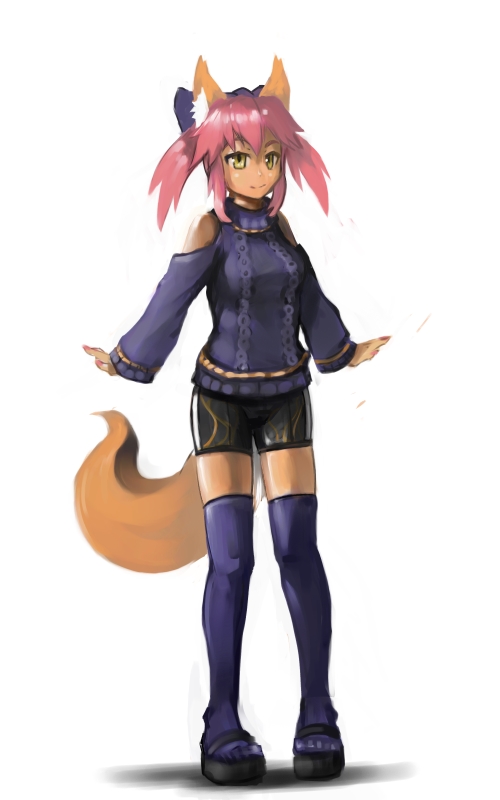 tamamo and tamamo no mae (fate and 1 more) drawn by paintrfiend