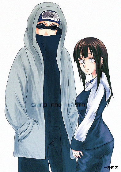hyuuga hinata and aburame shino (naruto and 1 more) drawn by birdbox
